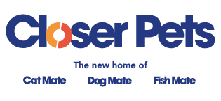 Logo Closer pets, the new home of Cat Mate, Dog Mate, and Fish Mate