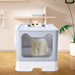 Top Entry Anti-Splashing Cat Toilet Supplies 