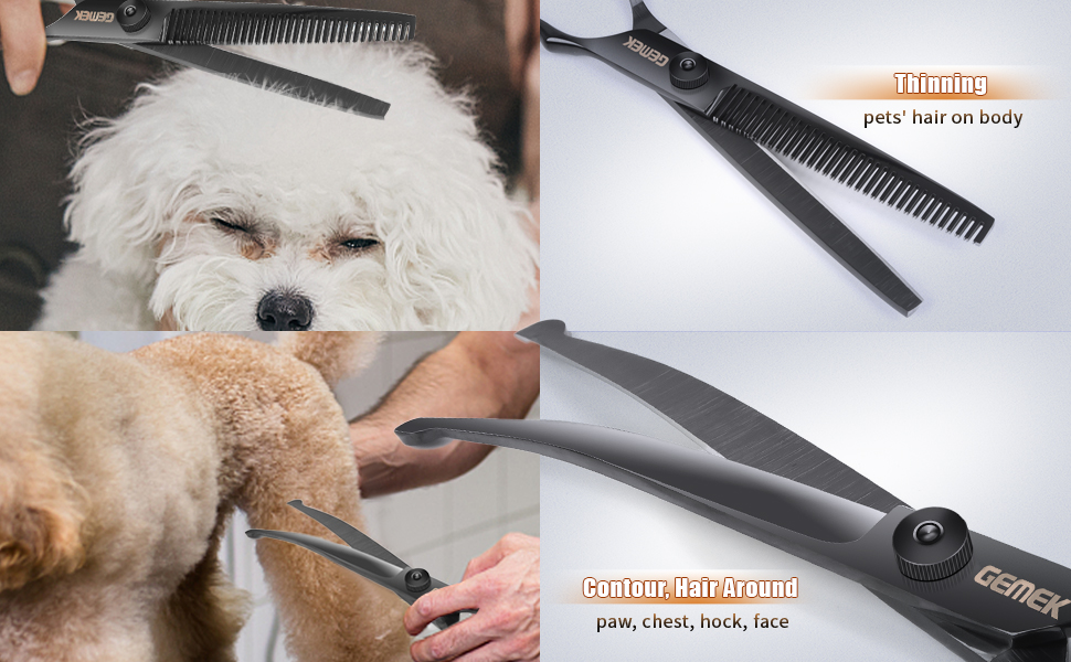 curved scissors for dog grooming -q20