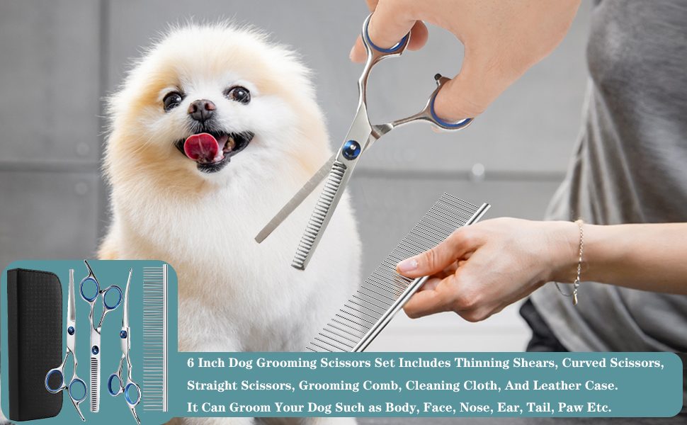 5PCS Professional Dog Grooming Scissors Kit