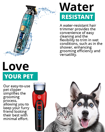 waterproof trimmer pet clipper dog cat electric razor shaver ipx7