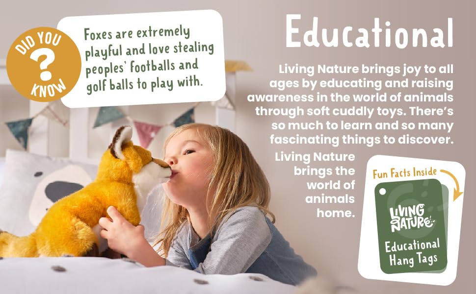 Living Nature Educational Soft Plush Toy