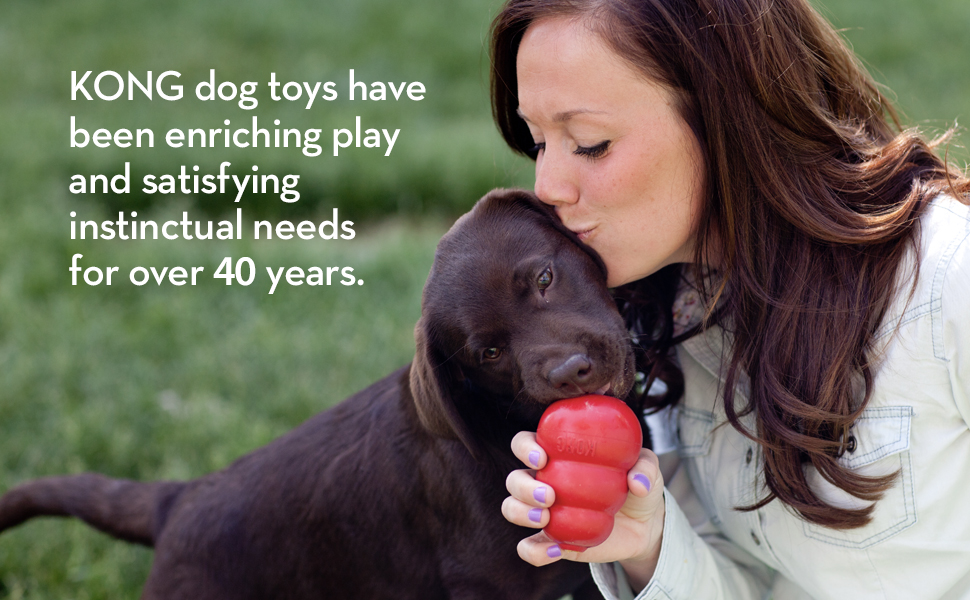 KONG dog toys have been enriching play and satisfying instinctual needs for over 40 years.