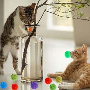 interactive cat toy cat toys balls cat toys pom pom balls gun cat interactive toy cat ball  soft toy