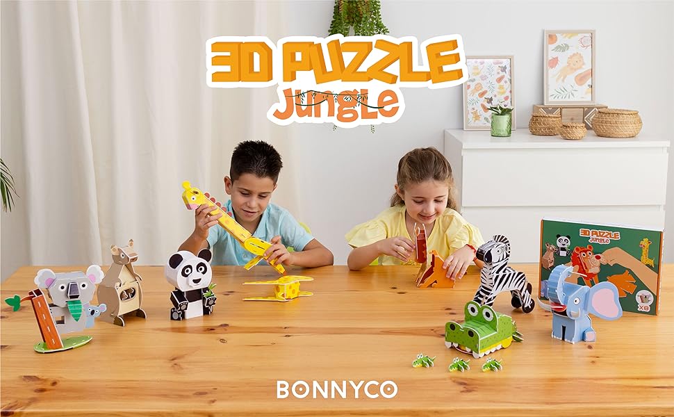 Toys for girls and boys to build 3D puzzles for kids