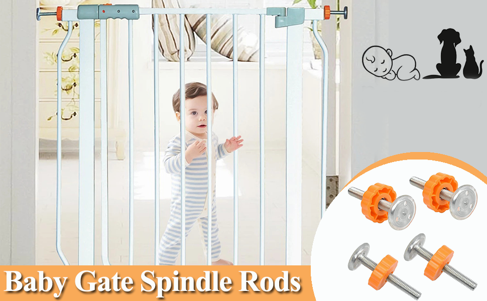 Pressure Mounted Baby Gates Threaded Spindle Rods