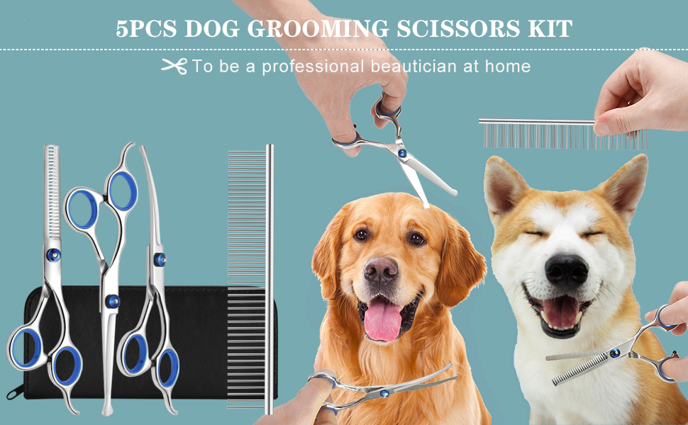 Dog Grooming Scissors Kit