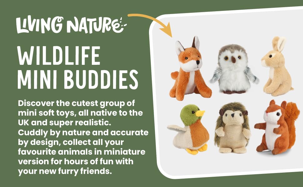 Living Nature Realistic Wildlife Buddies Soft Plush Toys