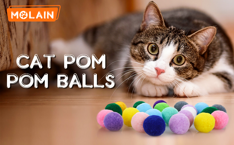 cat pom pom ball toy