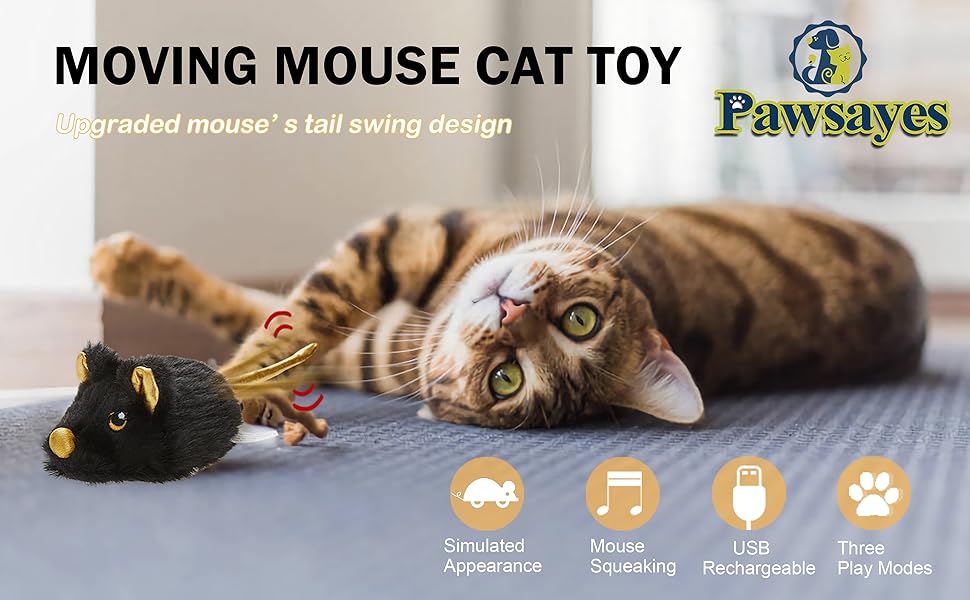 moving mouse cat toy