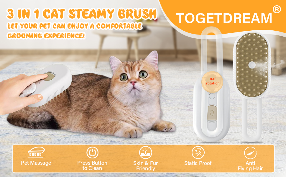 cat steam brush