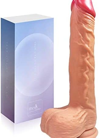 9.84 Inch Silicone Realistic Dildo for Beginners Advanced Lifelike Huge Dildo Strong Suction Cup, Realistic Penis for G-Spot Stimulation Dildos Anal Sex Toys for Women and Couple Flesh