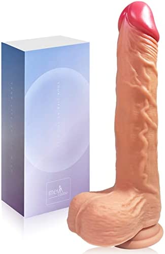 9.84 Inch Silicone Realistic Dildo for Beginners Advanced Lifelike Huge Dildo Strong Suction Cup, Realistic Penis for G-Spot Stimulation Dildos Anal Sex Toys for Women and Couple Flesh