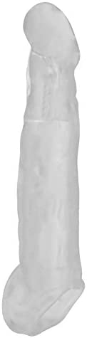 Loving Joy Mighty Penis Extension with Ball Loop, 3 Inch, Penis Sleeve, Cock Sleeve with Ball Loop, Penis Extension Sleeve, Clear