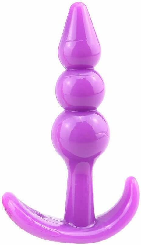 MM-products Purple Butt Plug Anal Beads Dildo Sex Toy Silicone G-Spot Massager