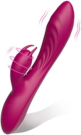 G Spot Rabbit Vibrator with Bunny Ears, Adults Sex Toys for Clitoris G-spot Stimulation Waterproof Dildo Vibrator with 12 Powerful Vibrations Dual Motor Stimulator for Women or Couple