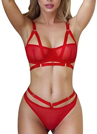 AMhomely UK Stock Sale Clerance Ladies Fashion Sexy Lingerie Mesh Sexy Lace Seductive Sexy Lingerie Plus Size Comfort Seamless Sleep Bra Sexy & Super Soft Stretchy Bra