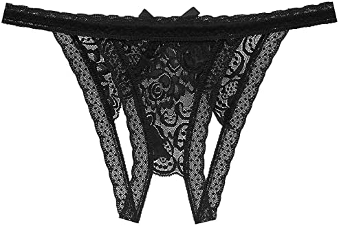 AMhomely Women Sexy Underwear Lingerie Lace Sheer Thongs Ladies Naughty Panties Underpants Pearl G-String Thongs Intimates