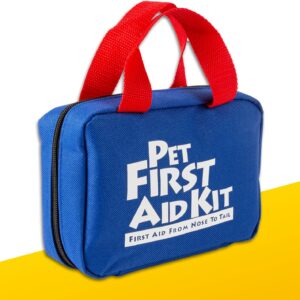 PawPride Portable Pet First Aid Kit For your Dog and Puppy, 47 pieces included, ideal dog walking accessories, keep your pet dogs safe when you travel