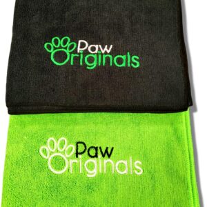 Microfibre Dog Towels - Super Absorbent - 2 Large Microfibre Drying Pet Towels for Dogs, Cats & Pets - 100cm x 60cm - Fast Drying & Super Soft 400GSM - Machine Washable & Dryable - UK Brand