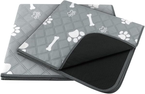 PLUTUS PET Washable Pee Pads for Dogs, 2 Pack, Non-Slip Dog Pads with Heavy Absorbency, Reusable Training Pads, Waterproof Mat for Whelping, Playpen, Crate, Kennel and Outdoors, 90x75cm