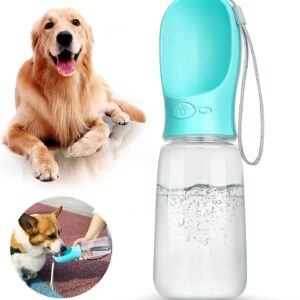 Dog Water Bottle, Leak Proof Portable Puppy Water Dispenser, 550ml Antibacterial Water Feeder For Pets, Dog Cat Pet Outdoor Walking Travelling Drinking Cup, Drinking Bowl (Blue)