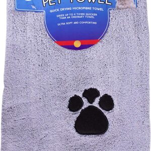 World of pets Super Absorbant Micofibre Pet Towels for Dogs, 2 Count (Pack of 1)