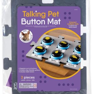 Hunger for Words Talking Pet Button Mat - 1 Piece Single Mat Holds Up to 6 Buttons, Talking Dog Button Mat, Talking Dog Button Storage, Pet Supplies, multi