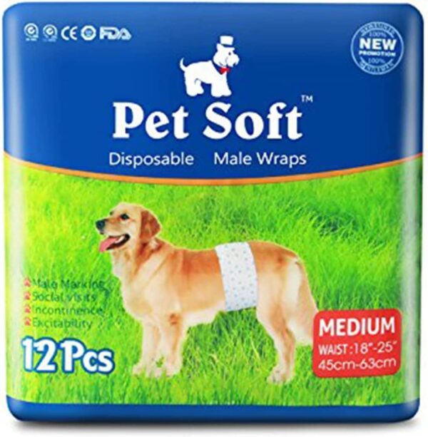 Pet Soft Disposable Dog Puppy Nappies Male - Super Absorbent Male Dog Incontinence Wraps