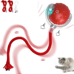 IOKHEIRA Interactive Cat Toy Electric Automatic Cat Toys for Indoor Cats,Rechargeable Irregular Moving Cat Toys,Stimulate Cats' Hunting Instincts, for Indoor Cats Adult,All Floors & Carpet Available