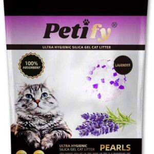 Silica Gel Cat Litter Lavender scent | Silica Crystals | Silica Pearls | 3.8L - 40 days supply | Ultra Hygienic | Highly Absorbent | ECO Friendly | Biodegradable |