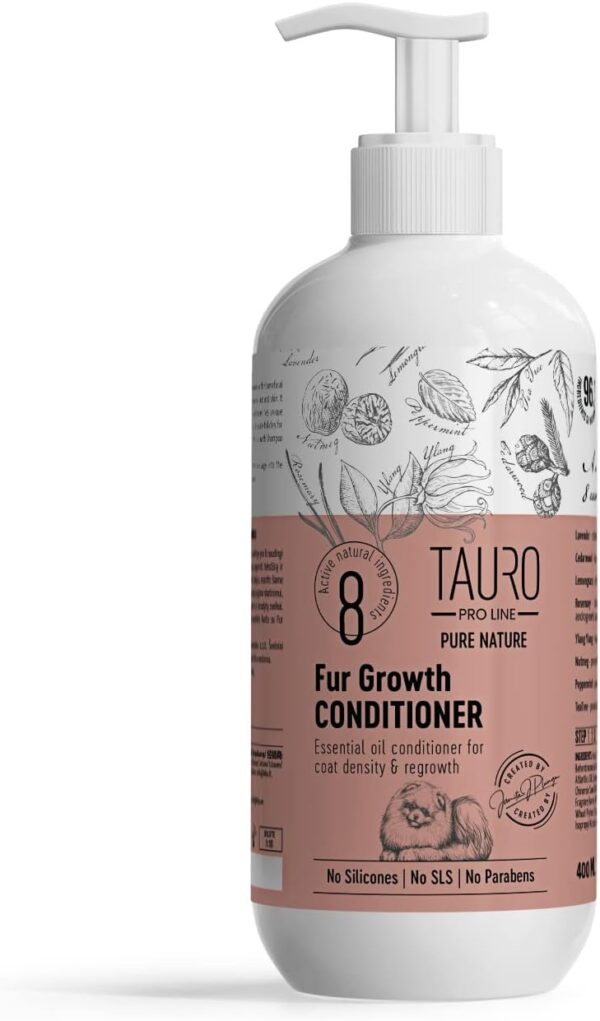 Tauro Pro Line Pure Nature Fur Growth Dogs And Cats Conditioner Coat Regrowth and Density Grooming Pet Conditioner With Essential Oils For Gentle Natural Coat Care