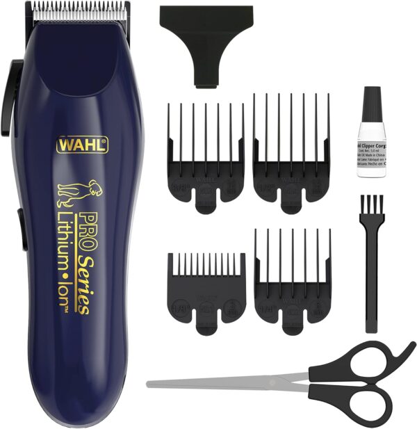 Wahl Dog Clippers, Pro Series Lithium Dog Grooming Kit, For Wiry, Smooth, Long, Silky and Short coats, Low Noise Cordless Pet Clippers, Pets At Home, Ergonomic and Light