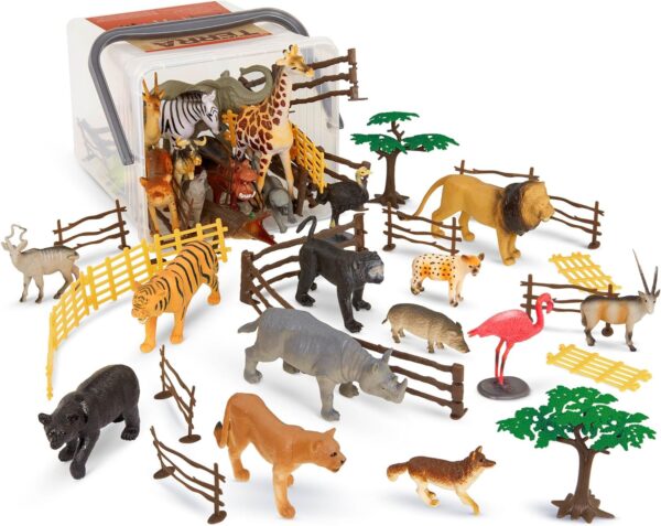 Terra by Battat – Jungle World – Assorted Miniature Jungle Animal Toy Figures For Kids 3+ (60Pc)