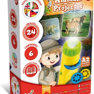 Science4you Animal Torch Projector for Children 4+ Years - Animal Toy for Kids includes 24 Images and Poster, Projector Torch for Kids, Scientific and Educational Toys for 4+