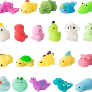 Nestling Mini Animal Squishy Pack - 21 Pieces Soft Fidget Toys Stress Squeeze Toys, Kids Childrens Fidget Stress Relief Sensory Toy Party Bags Filler