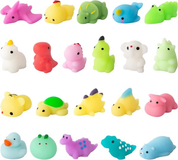 Nestling Mini Animal Squishy Pack - 21 Pieces Soft Fidget Toys Stress Squeeze Toys, Kids Childrens Fidget Stress Relief Sensory Toy Party Bags Filler