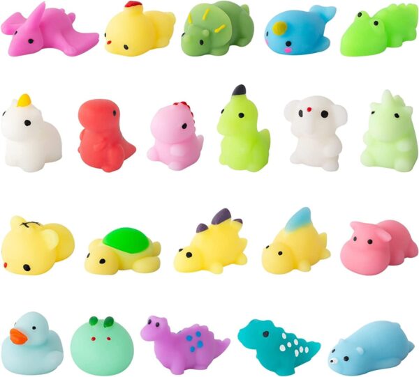 21 Pieces Mini Animal Squishy Pack - Soft Fidget Toys Stress Mochi Squeeze Toys, Kids Childrens Fidget Stress Relief Sensory Toy Party Bags Filler