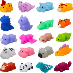 FANTESI 20 Pcs Mochi Squishy Toys, Mini Animal Squishy Fidget Toy Stress Toys Party Decoration Toys for Kids and Adults