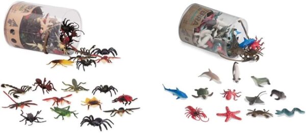 Terra by Battat - Insect World - Wildlife Animals, Figures, Plastic Figurines, Terra Miniatures Assorted Toys for Kids 3+ (60 pc), AN6077Z Sea Animals in Tube Playset