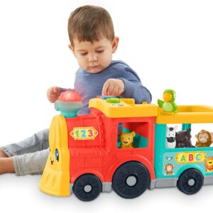 Fisher-Price Little People Big ABC Animal Train, push-along toy vehicle with lights, music and Smart Stages learning content for kids ages 1 to 5 years, HHH22