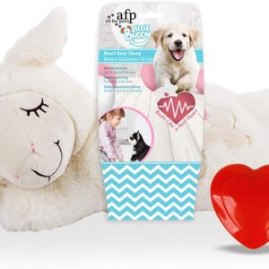 ALL FOR PAWS Little Buddy Heart Beat Sheep, Puppy Toy with Heartbeat Dog Training Toy for Separation Anxiety Relief Behavioral aid for Pets (Beige), (Pack of 1), packaging may vary