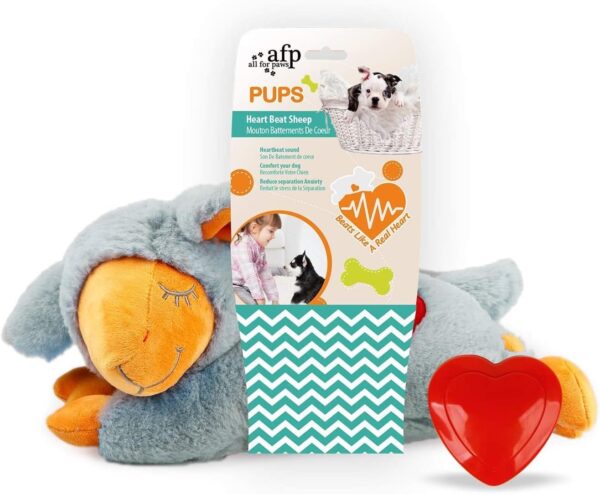 ALL FOR PAWS Little Buddy Heart Beat Sheep, Puppy Toy With Heartbeat Dog Training Toy For Separation Anxiety Relief Behavioral Aid For Pets