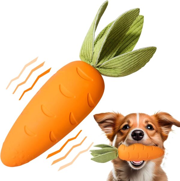 Verla Carrot Dog Toys Squeaky Dog Toys Indestructible Dog Toys for Boredom Small Medium Large Dogs Training Interactive Dog Toys Dog Chew Toys Teething Toys for Birthday Present Gift