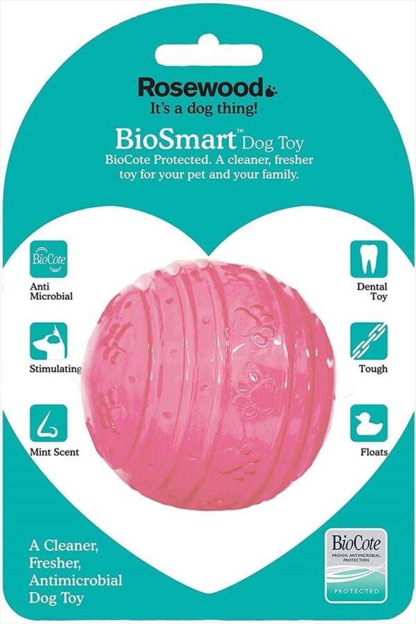 Rosewood Biosafe Pink Puppy Ball Dog Toy, Pink