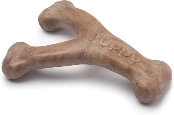 Benebone Puppy Indestructible Wishbone Dog Chew Toy for Aggressive Chewers, Long Lasting Tough Teething Boredom Breaker for Puppies, Real Bacon Flavour, For Small Dogs, Made in the USA.