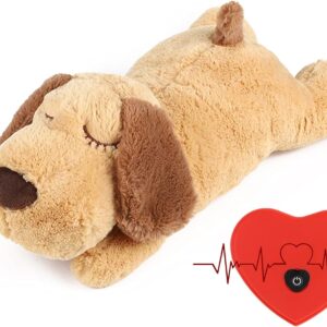 Newthinking Puppy Heartbeat Stuffed Toy - Pet Anxiety Relief and Calming Aid, Soft Plush Sleeping Buddy Behavioral Aid Dog Toy, with Heartbeat for Puppies Dog Pet