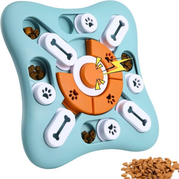 Macco Dog Puzzle Slow Feeder Toys,Dog Treat Dispenser with Squeaky,Dog Toy Intelligence for Medium Pets,Cats,Puppies,Dog Enrichment Toy Non-Slip