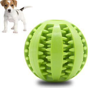 Starlight Baby Dog Toy Ball,Nontoxic Bite Resistant Toy Ball for Pet Dogs Puppy Cat,Dog Pet Food Treat Feeder Chew Tooth Cleaning Ball (Mint color)