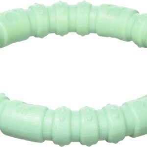 Rosewood large tough and durable chew and teething ring shaped dog toy for medium and large dogs made of tough nylon material, Mint flavoured and scented, Green, transparent